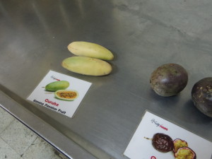 Curuba (Banana Passion Fruit) and Gulupa (Passion Fruit) uncut